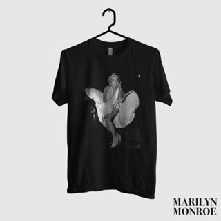 เสื้อยืด พิมพ์ลาย Marilyn Monroe สีเงิน