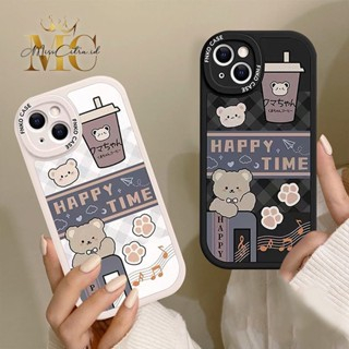 SS114 SOFTCASE HAPPY TIME PROCAMERA สีดําสําหรับ OPPO RENO 4 4F 5F 6 7 7Z 8T 12 12F 5G MC