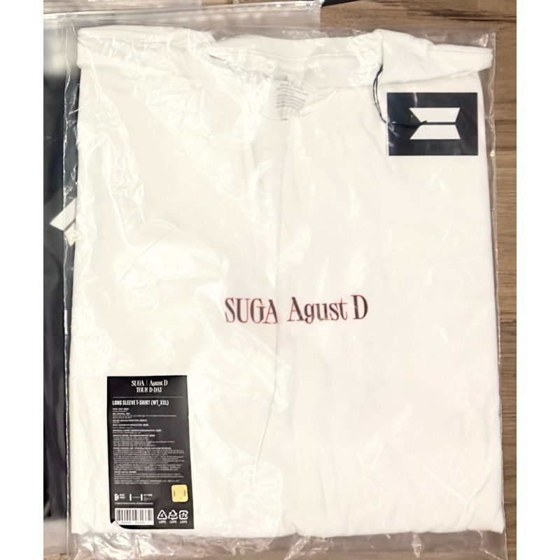 เสื้อยืดแขนยาว พิมพ์ลาย Agustd D-DAY Tour Official Merchandise DDAY Ball Cap &amp; Suga August D สีขาว XXL Tour Merch @ D_Day the Final Concert in Seoul BTS Suga