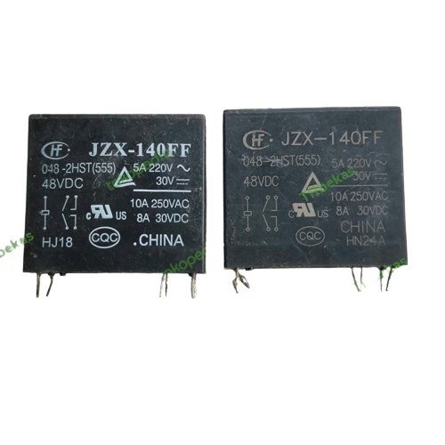 HONGFA รีเลย์ JZX-140FF 048-2HST(555) 48vdc รีเลย์ DPST 48vdc 6 พิน