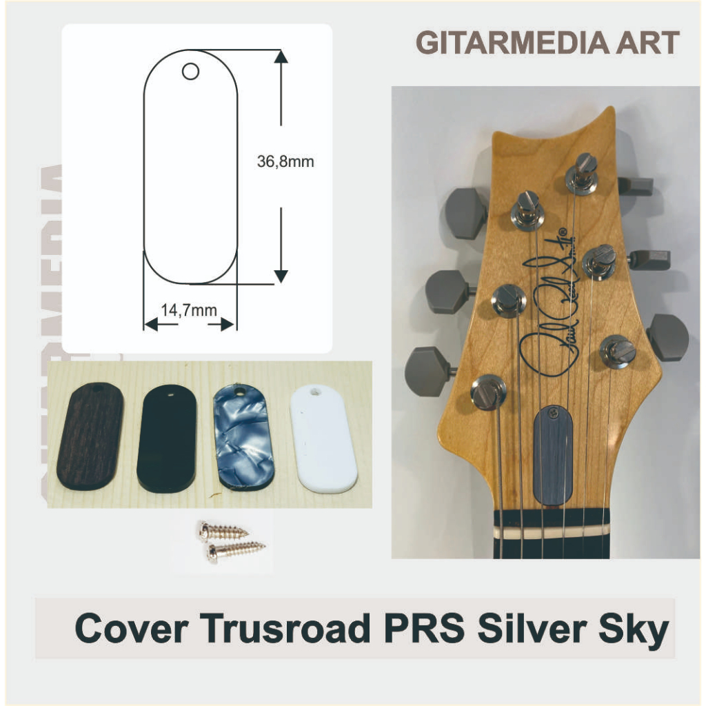 Trusroad cover PRS กีตาร์ สีเงิน - PRS Silver sky guitar Iron cover