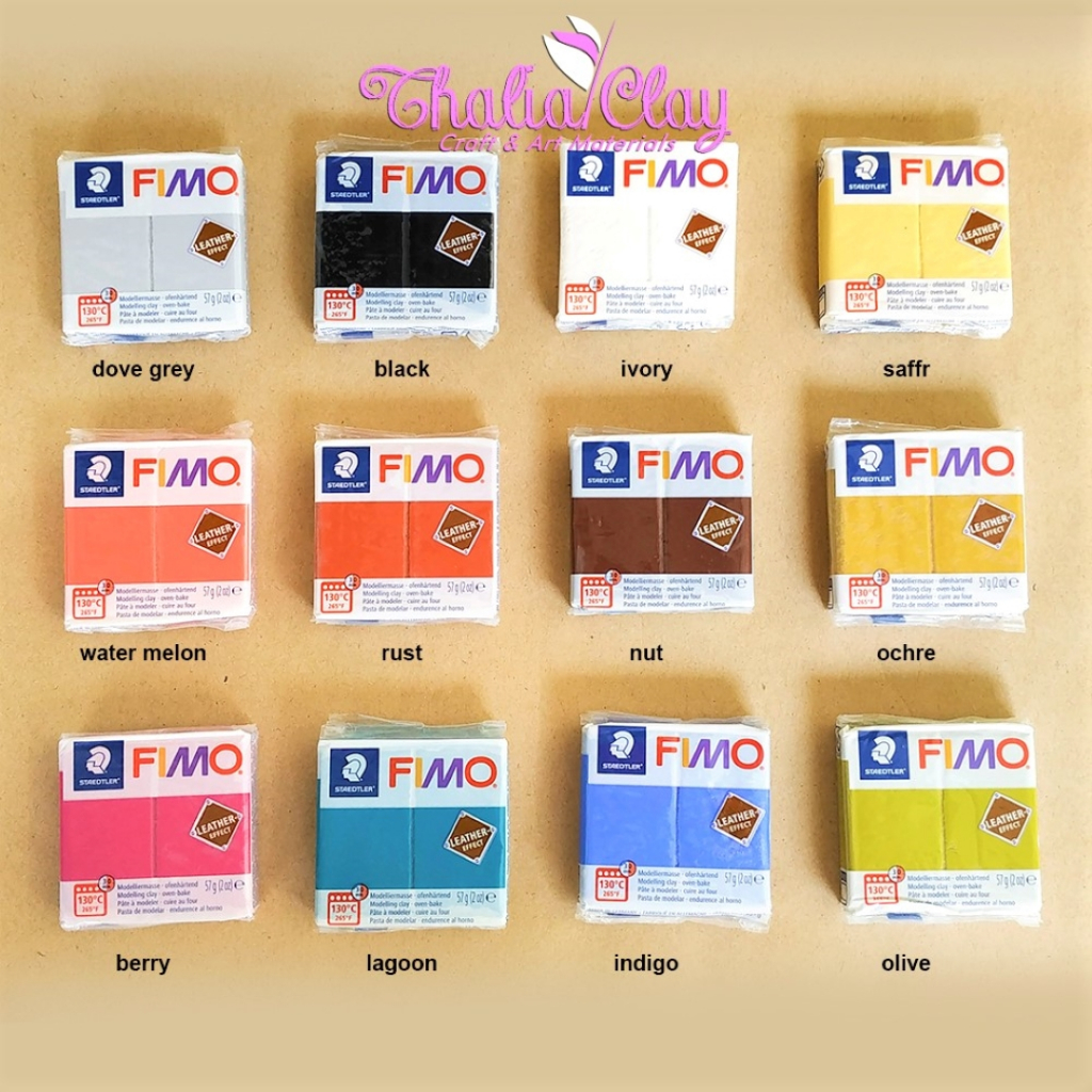 หนัง FIMO POLYMER CLAY MODELLING CLAY POLYMER CLAY SYNTHETIC LEATHER HANDMADE CRAFTS