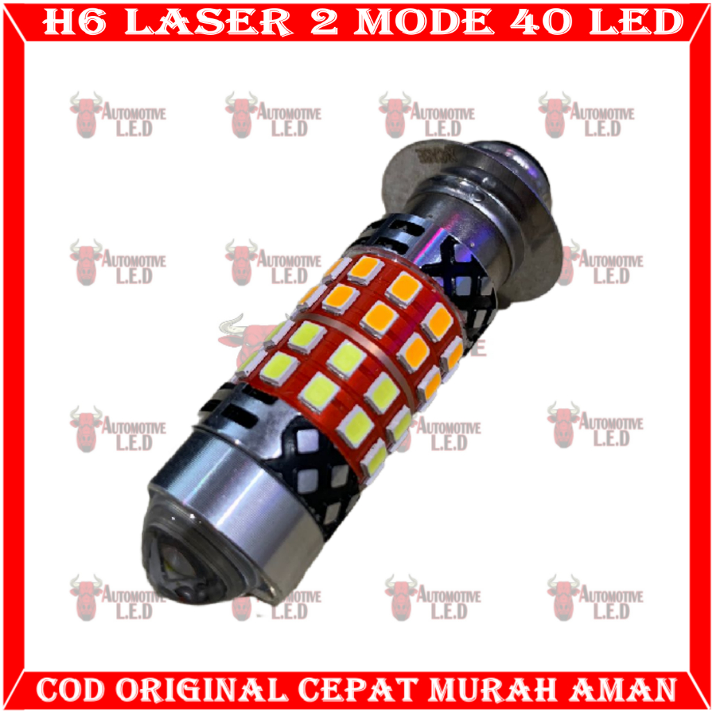 HOT H6 LASER LAMP LS3 MONSTER LED MOTORCYCLE H6 LASER 2 สี LED H6 LASER UNIVERSAL MOTORCYCLE BULB