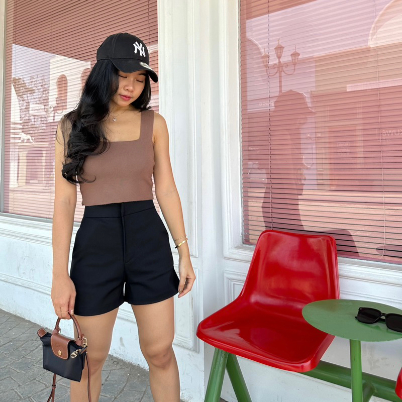 VINTAGE Fey Pants Basic เอวสูง