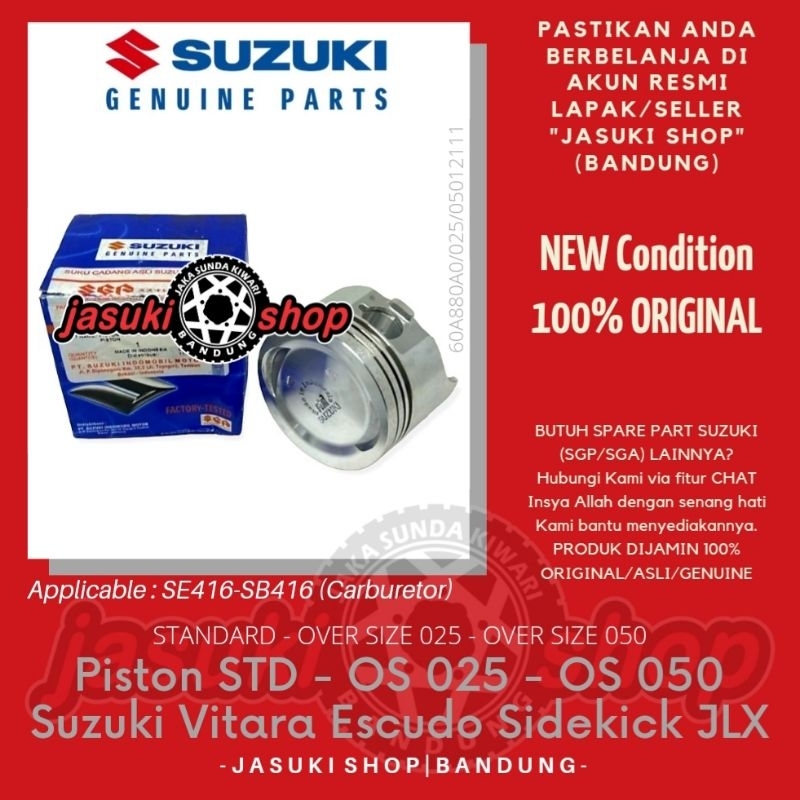 MESIN Suzuki Vitara Escudo Sidekick Nomade JLX SB416 เครื่องยนต์ลูกสูบเดิม SGP