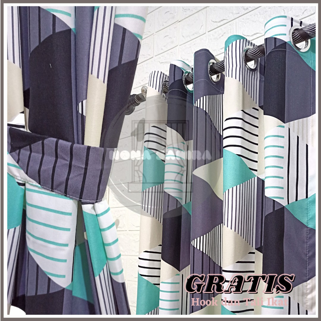 ZIGZAG CURTAINS MINIMALIST AESTHETIC VINTAGE DOOR WINDOW CURTAINS SMOKING CURTAINS ORDEN REGANAN CUR