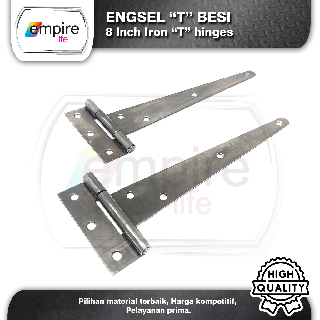 Zoyands โกดังบานพับ T 8 นิ้วบานพับขนาดใหญ่หนาประตู Tee Garage 1 ชิ้น