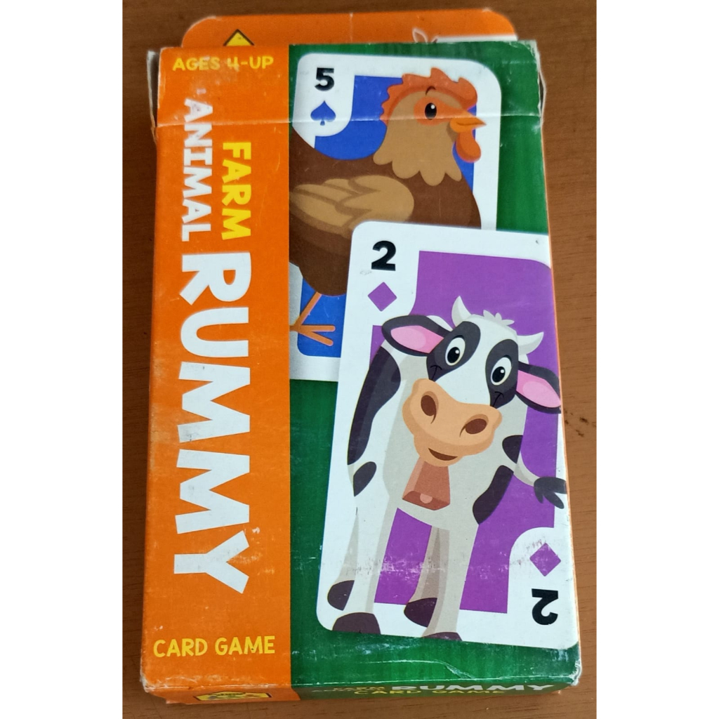 School Zone Flash Card Farm Animal Rummy