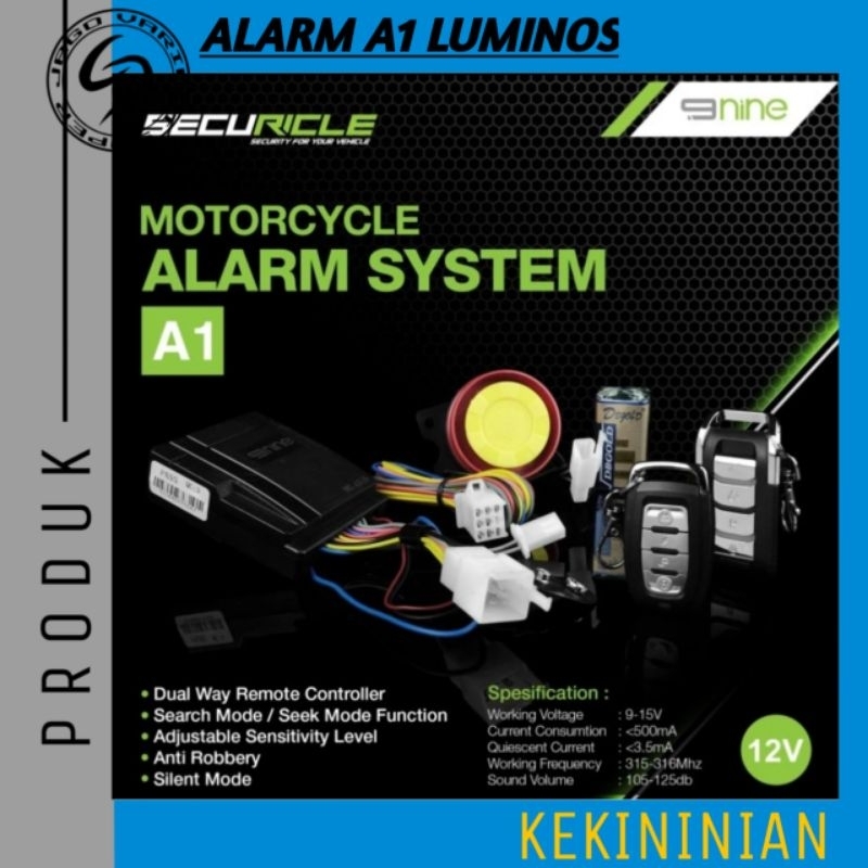 Luminos A1 Alarm Remote Motor Nine Luminos A1 Nmax Aerox Beat Vario Mio Scoopy Jupiter Etc.