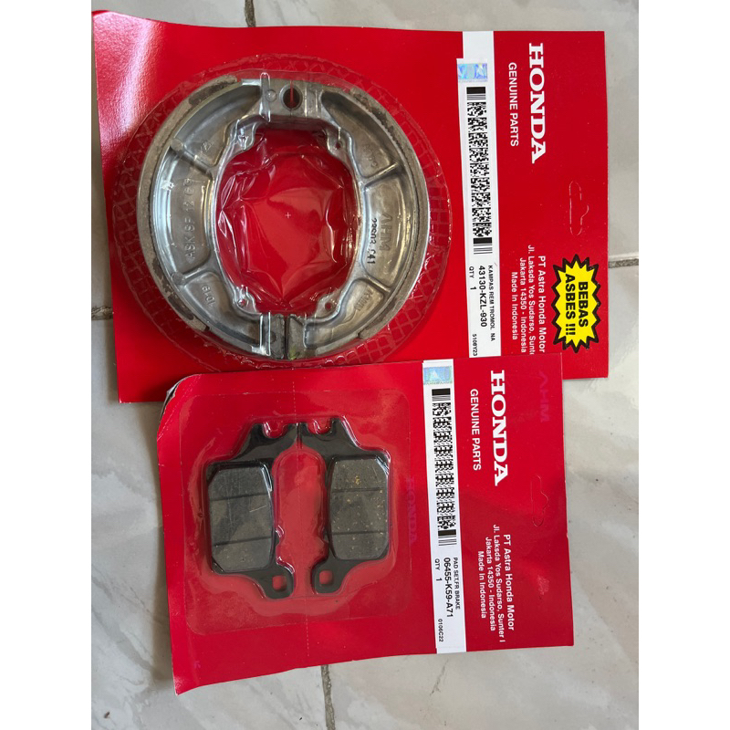ผ้าเบรคหน้าและหลัง (K59 + KZL) VARIO 125 LED 150 LED
