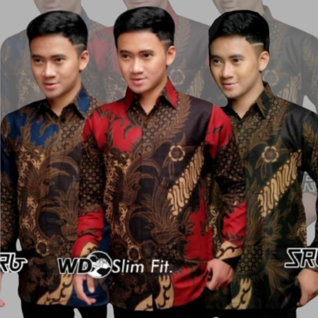 Kemeja ผู้ชาย BATIK แขนยาว HRB026 sogan BATIK สํานักงานทํางานเสื้อ tosca palongan padi ML XL XXL สโลแกนเขียน