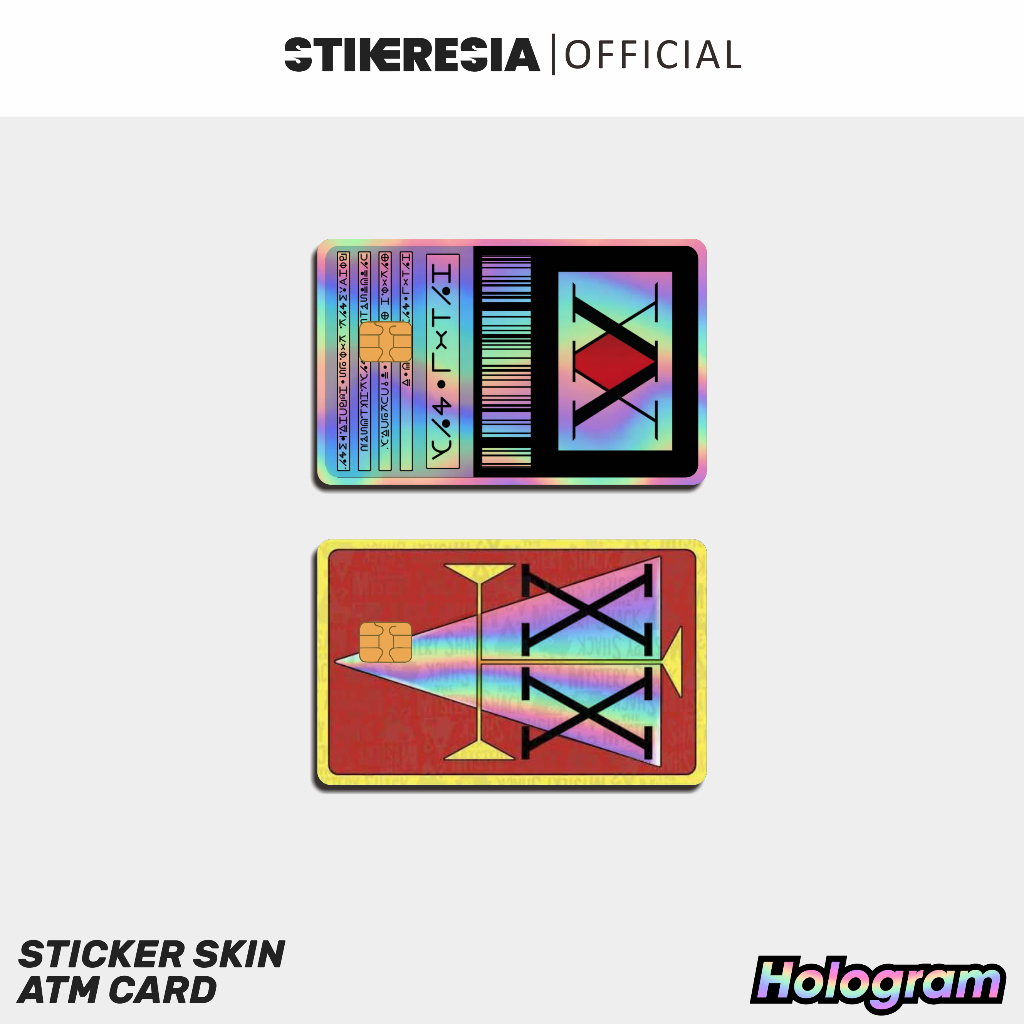 สติ๊กเกอร์ ATM โฮโลแกรม Hunter X Hunter - สติ๊กเกอร์การ์ด ATM อะนิเมะโฮโลแกรม Flazz