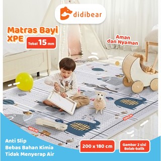 Didibear Matras Lipat Duduk XPE 200x180cm Tebal 16mm Playmat Bayi Tebal Karpet Outdoor Bermain Anak