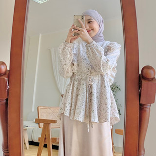 Kiyomi Blouse | Blouse Floral | Blouse Korean look | blouse wanita motif bunga
