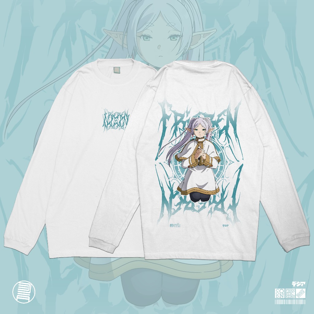 เสื้อยืดแขนยาว Frieren Sousou ไม่มี Frieren Mage มังงะ Elf Waifu อะนิเมะ Wibu ญี่ปุ่นเสื้อผ้าญี่ปุ่น