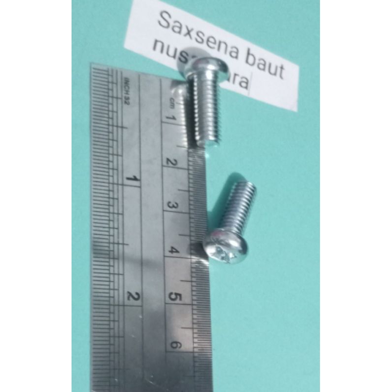 น็อต Jp m6x15 พร้อมหัวไขควง