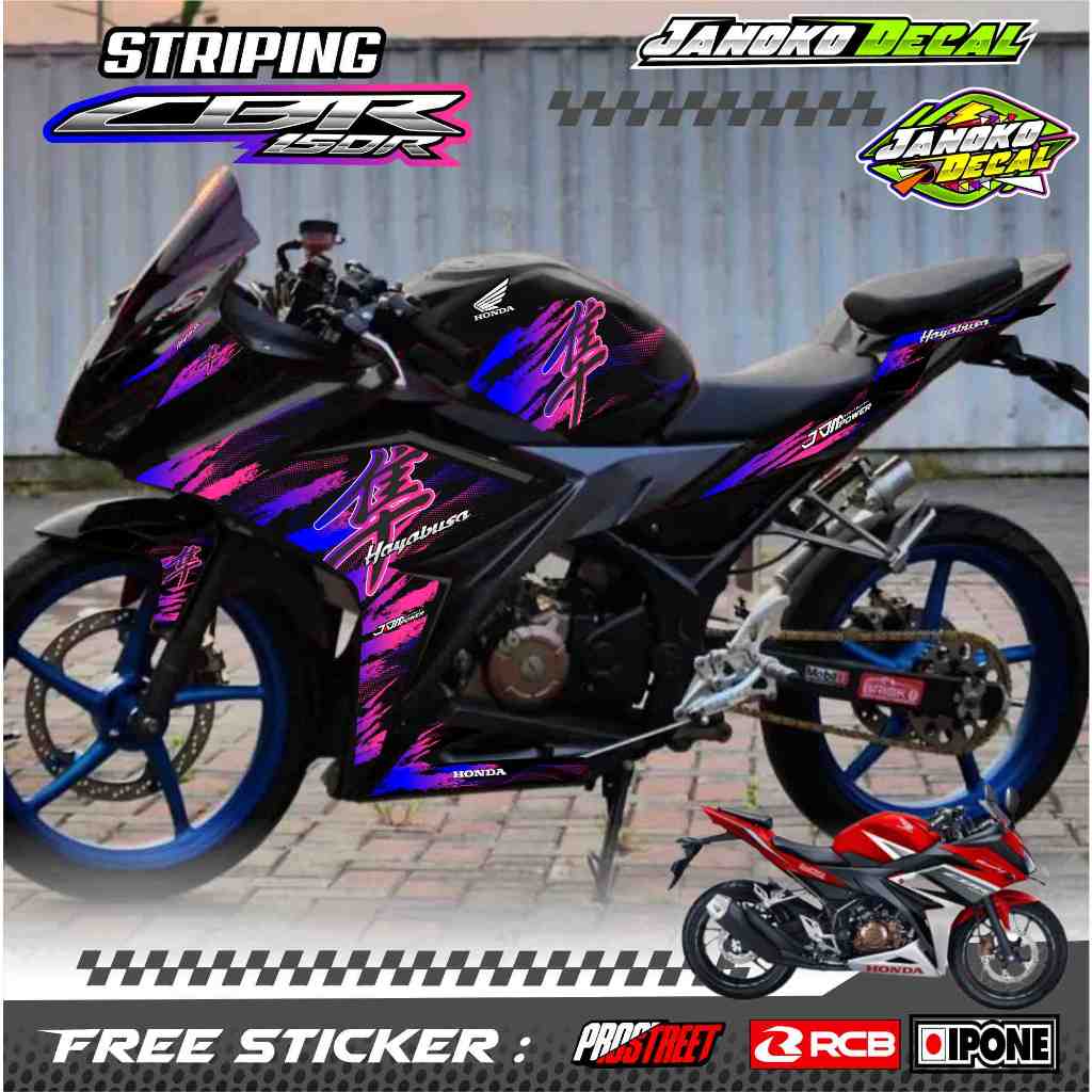 HONDA CBR 150 R FACELIFT HAYABUSA สไตล์หลากหลายแถบ / HONDA CBR 150 R รถจักรยานยนต์สติกเกอร์ LIST