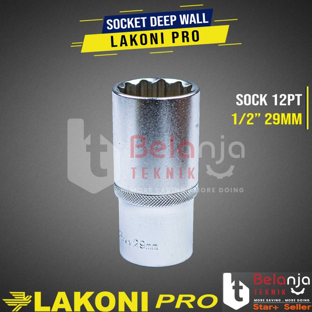 MATA LAKONI PRO Socket Deep Wall 1/2" DR 12 PT 29MM ประแจกระบอกยาว