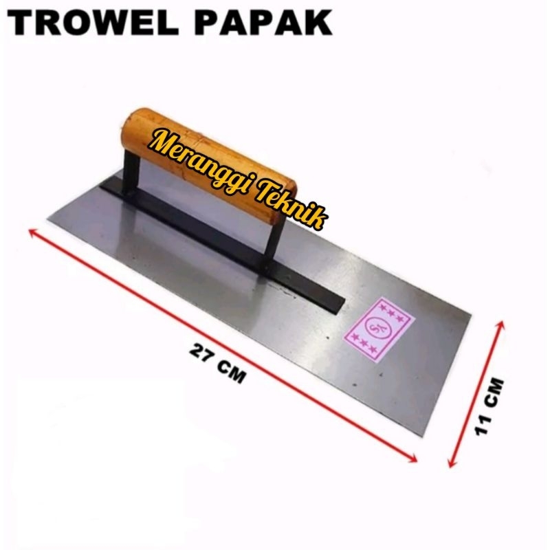Id2793 Trowel papak roskam ซีเมนต์ฉาบปูน Trowel แผ่นเหล็กขนาด 27 x 11 ซม.