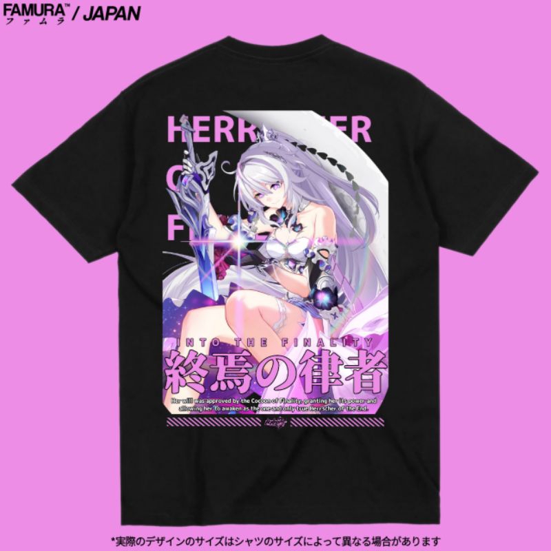 FIMURA เสื้อยืดเกมเสื้อ Herrscher of Finality Kiana Kaslana Honkai Impact 3rd