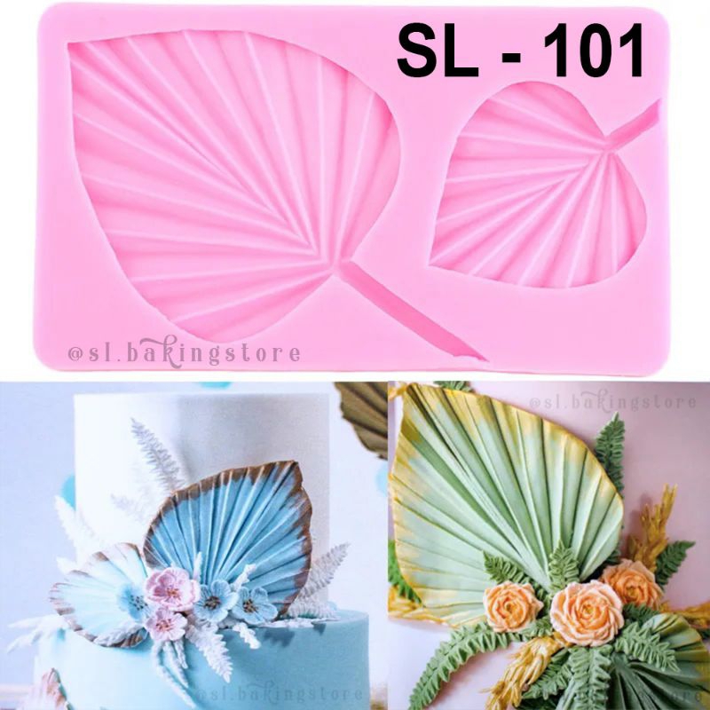 SL-101 CHOCOLATE/PUDDING/FONDA PALM LEAF SILICONE MOLD