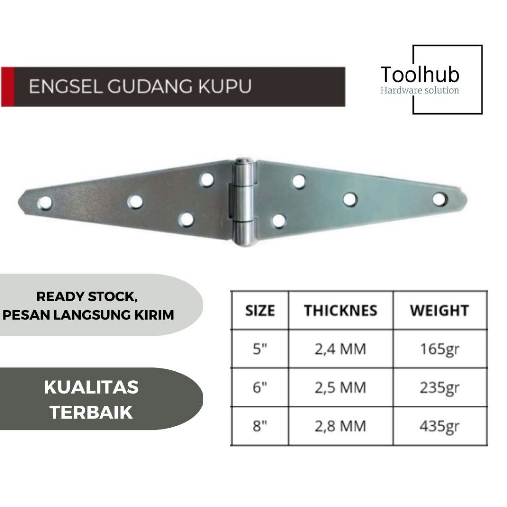 Chrom WAREHOUSE HINGES | บานพับประตูคลังสินค้า | บานพับคลังสินค้าขนาดใหญ่ | บานพับประตูเหล็ก