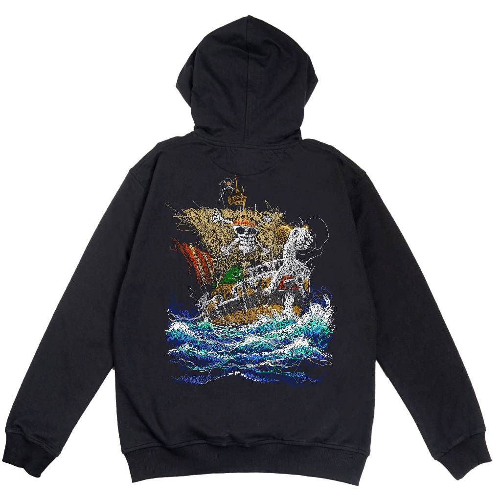 Onepiece Going Merry Scribble Hoodie Mayor