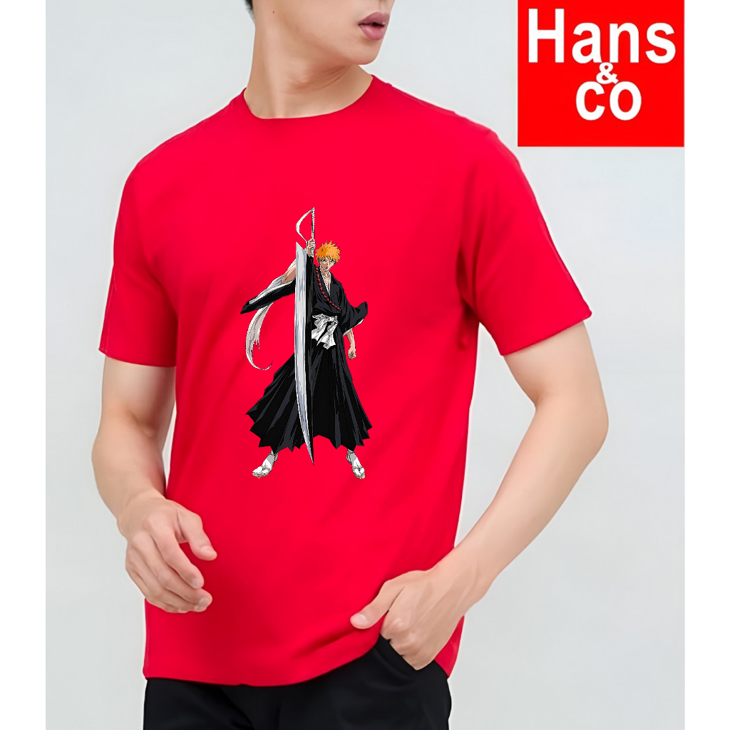 KATUN เสื้อยืดผู้ชาย 3D Ichigo Sword Motif 24s เสื้อยืดผ้าฝ้าย H0185 By Hans & Co