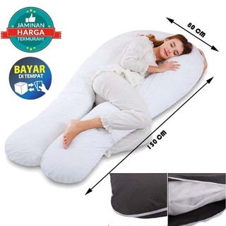 By Chibee - Bantal hamil Jumbo ukuran 150x80 /Sarung 2 lapis bisa dilepas pasang