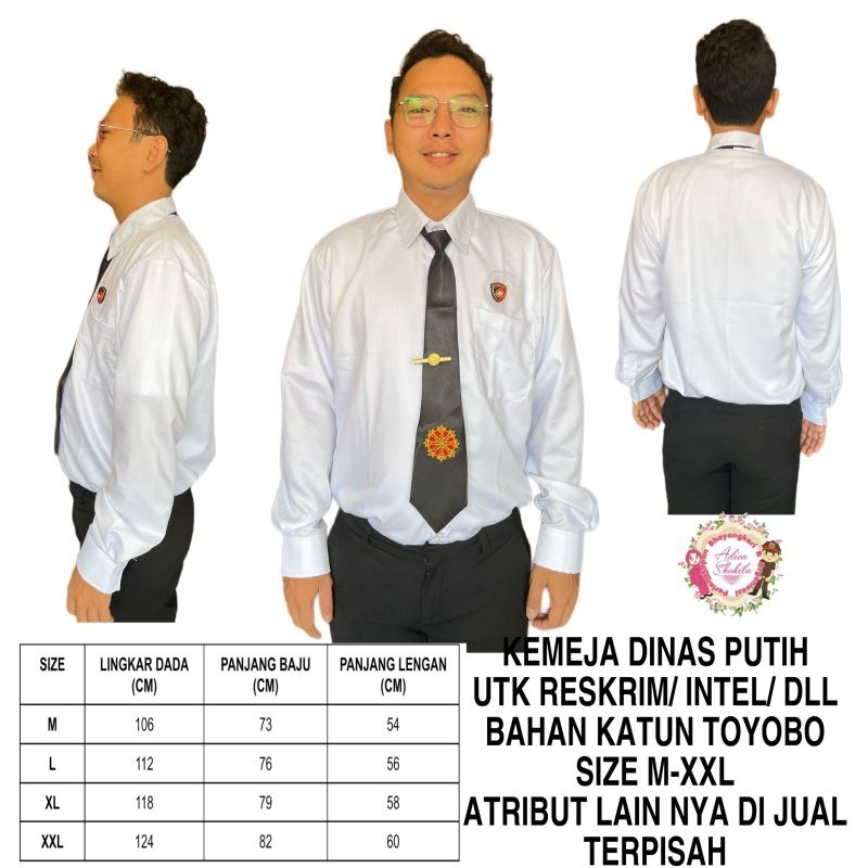 เสื้อเชิ้ตสํานักงานสีขาว KEMEJA สําหรับสํานักงาน INTEL และ CRIMINAL