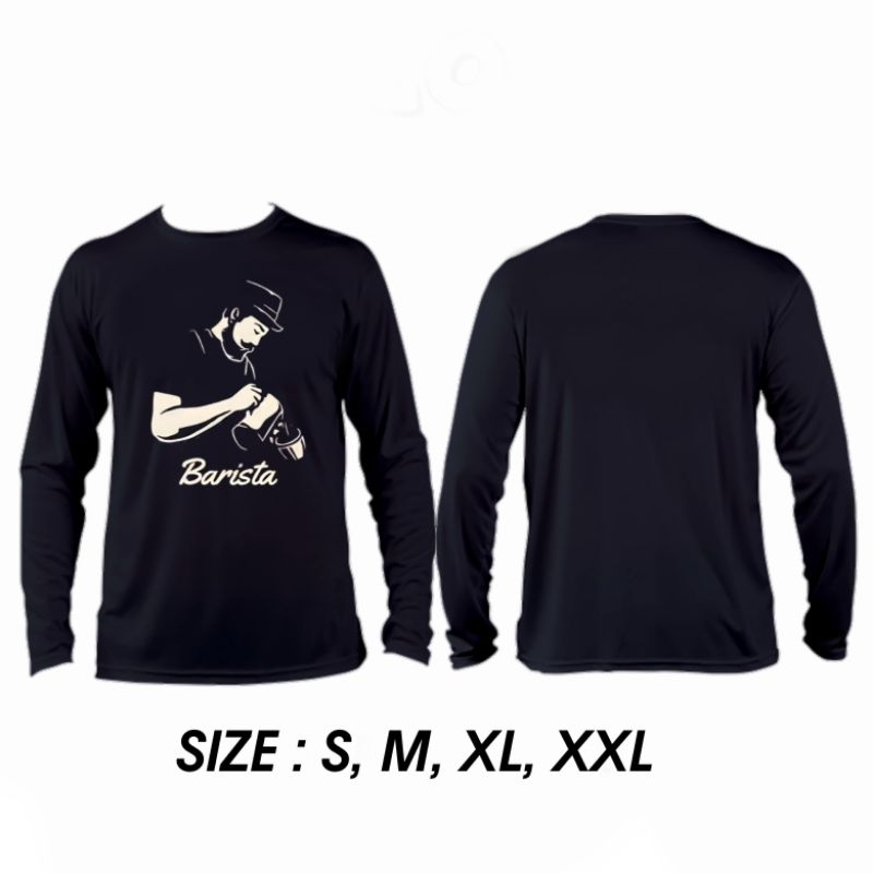 เสื้อยืด BARISTA SILUET MODEL LONGSLEVE || วิราล เสื้อยืด