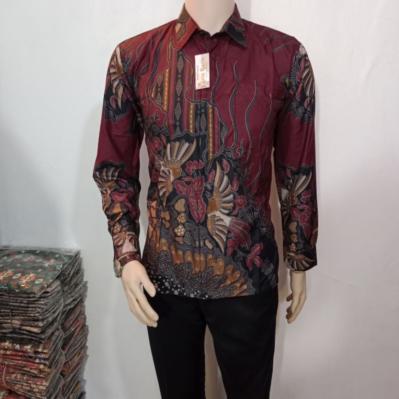 Merah KEMEJA Original Walnut Maurina batik เสื้อ arta batik super Code 008 l manuk tarung batik สีแดง marun l pผ้าบาติกพรีเมี่ยม ori 11.11 23 เสื้อแขนยาว batik l ขายส่ง batik l alfa แฟชั่น l mens ผ้าบาติก l ผ้าบาติก l ผ้าบาติก l ผ้าบาติก ผ้าบาติกสมัยใหม่