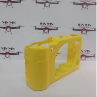 เคสซิลิโคนยางฝาครอบตัวกล้องสําหรับ fujifilm fuji XA3 X-A3 XA5 XA10 XA20 สีเหลือง