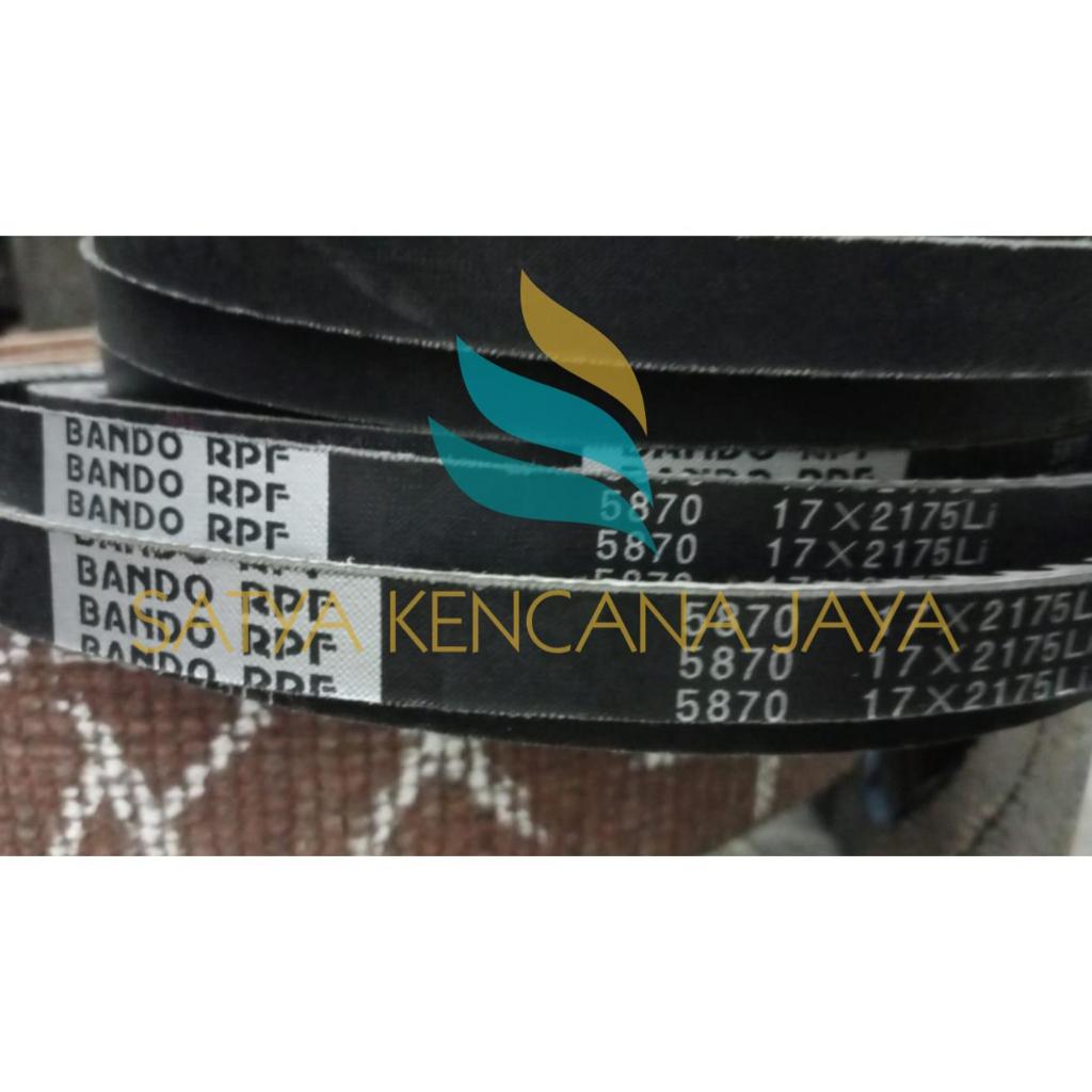 V-Belt RPF 5870 B87 ฟัน B 87 ฟัน BANDO ใหม่คุณภาพเดิม vanbelt fanbelt หยักพัดลมเข็มขัด