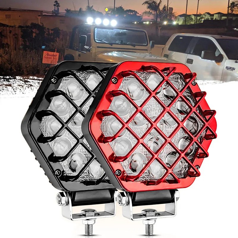 Led spotlight worklight รถบรรทุก 12 โวลต์ 24 โวลต์ 7ich รอบสีขาว super bright universal