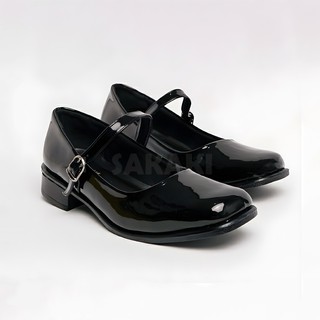 Sepatu Gesper Wanita Fantovel Glosy Mengkilap Size 37-41