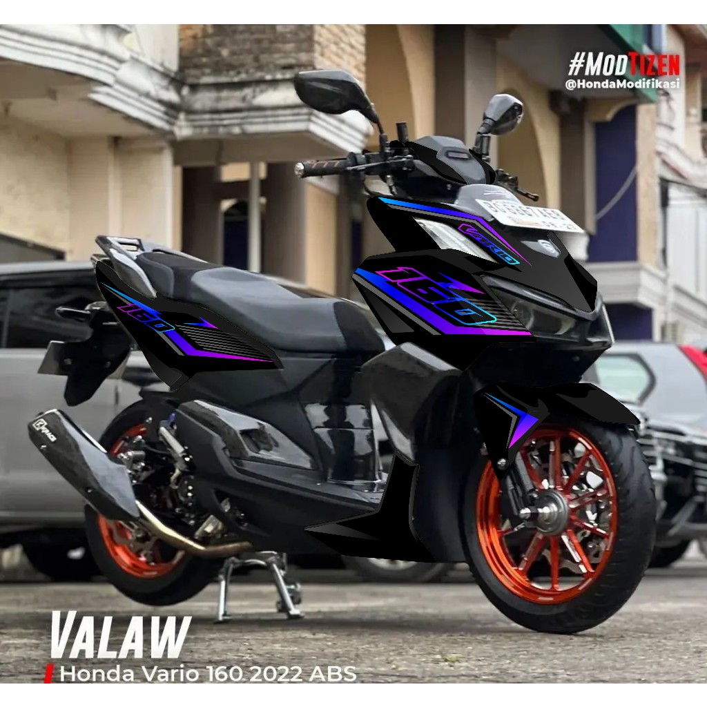 สติกเกอร์ใส ลาย Vario 160 160 สีรุ้ง Aw-351