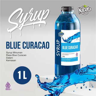 Sirup Blue Curacao 1 liter Nabata Drink Halal -  Syrup Bluecuracao 1000 ml Halal