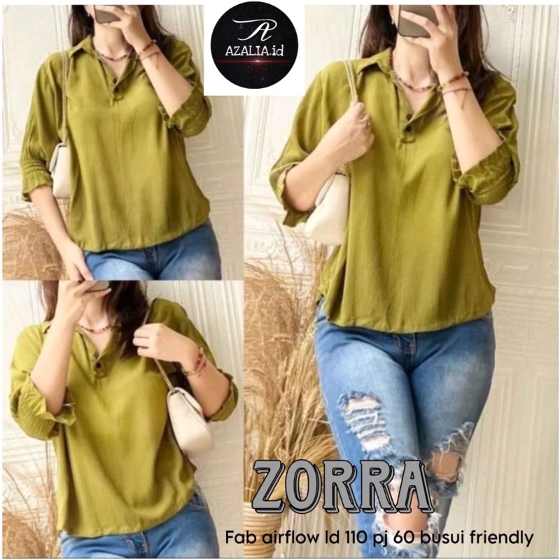 Zorra เสื้อเบลาส์ท็อปส์ ย่น