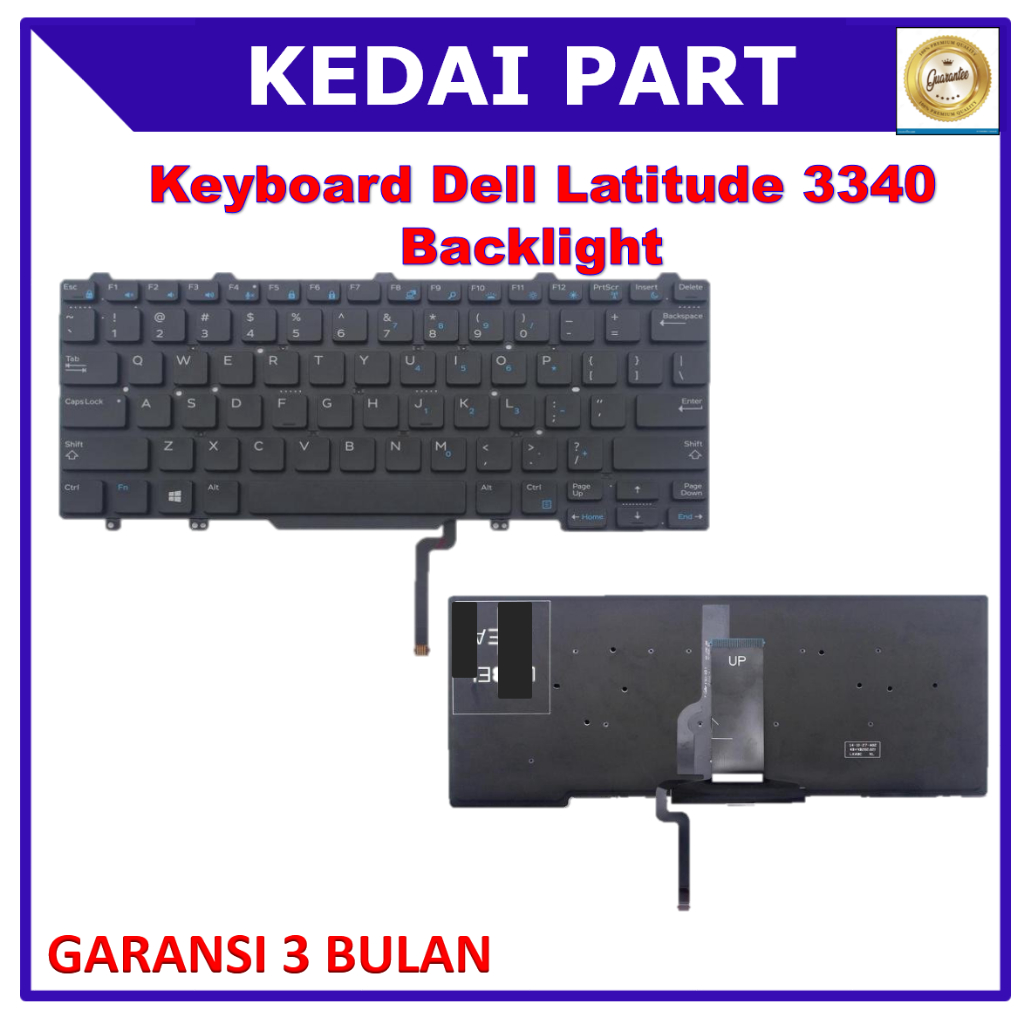แป้นพิมพ์แบ็คไลท์ Dell Latitude 3340 3350 5491 5495 7350 E7470 0VW6J9