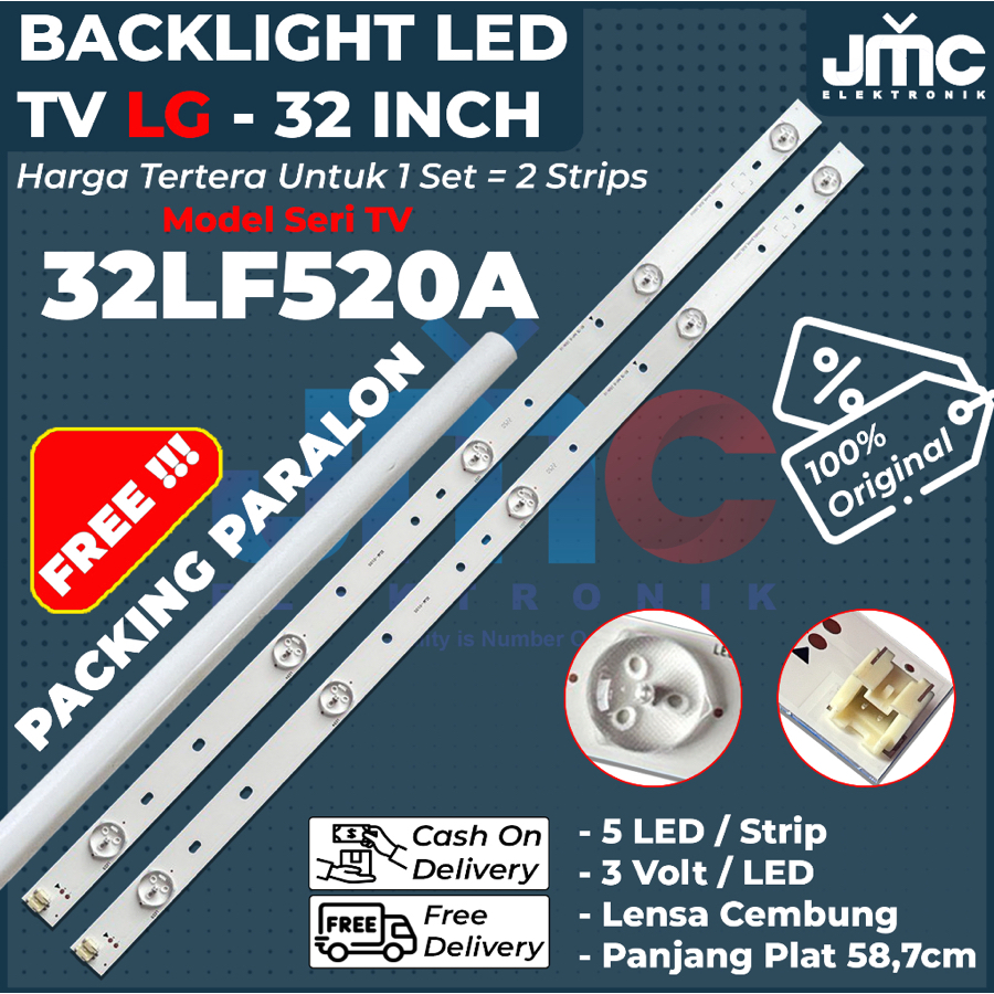 LG 32 นิ้ว LED TV BACKLIGHT 32LF520 32LF520A 32LF LG 32 นิ้ว 32IN 5K 3V BL ไฟ LED