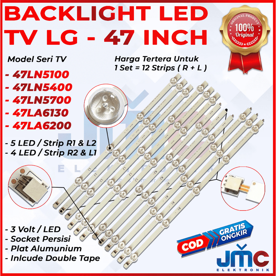 LG 47 INCH LED TV BACKLIGHT 47LN5400 47LN5700 47LA6200 47LA6130 47LM8600 47 INCH BL ไฟ LED