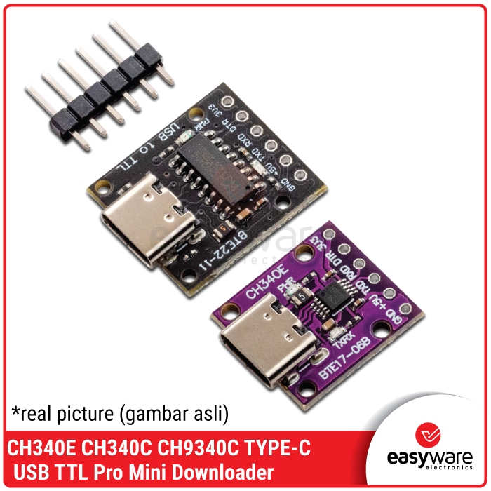 CH340E CH340C CH9340C USB to TTL Module Pro Mini Downloader Type-C Micro USB
