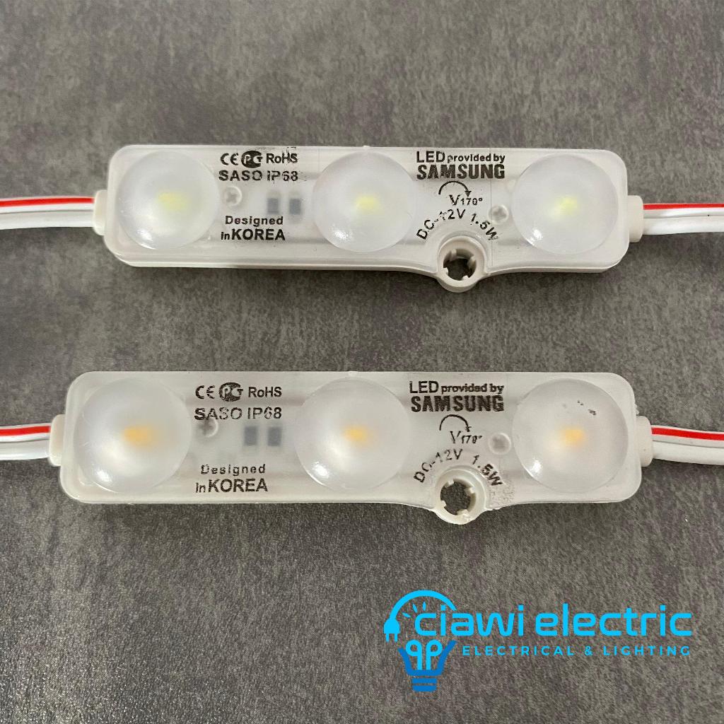 Mata Samsung LED Module Light LED Module SASO IP68 SMD 5730 DC 12v 1.5 วัตต์ 3 ตา