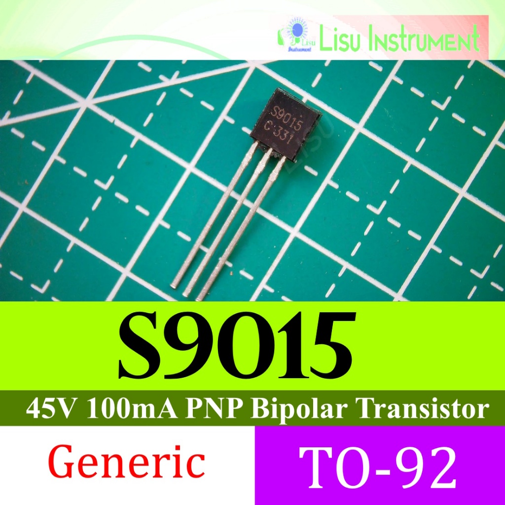 S9015 45V 100mA PNP Bipolar ทรานซิสเตอร์ BJT 9015 TO-92