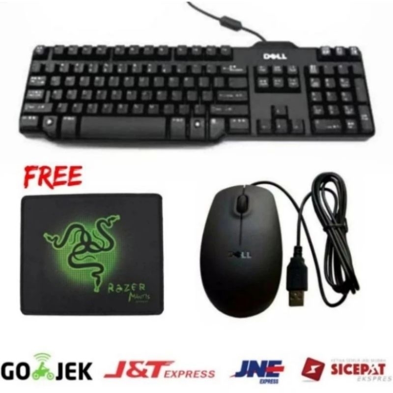 แพคเกจคีย์บอร์ด DELL USB 8115 + เมาส์ DELL S111 + แผ่นรองเมาส์ RAZER