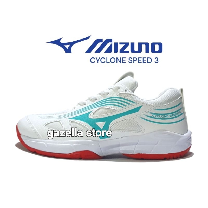 รองเท้าวอลเลย์บอล Cyclone Speed 3 / รองเท้าวอลเลย์บอลสีขาวสําหรับผู้ชายพร้อมพื้นรองเท้ายางกันลื่น
