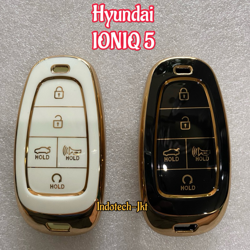 Masterrpiecestore - Hyundai IONIQ 5 Gold List Smartkey Car Remote Key Case Cover