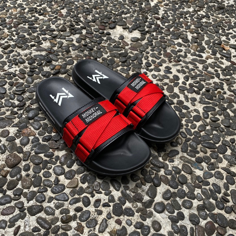 Monkey Monorail Series Zigzag Slide Sandals 4 สี Original Monkey Monorail รองเท้าแตะ