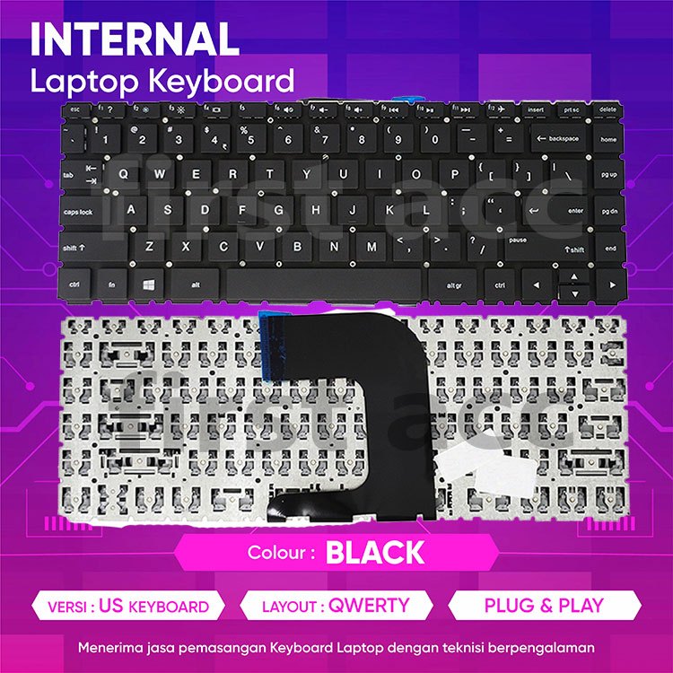 HP 14-an004AU แป้นพิมพ์แล็ปท็อป HP 14-an002ax Series 14 นิ้ว